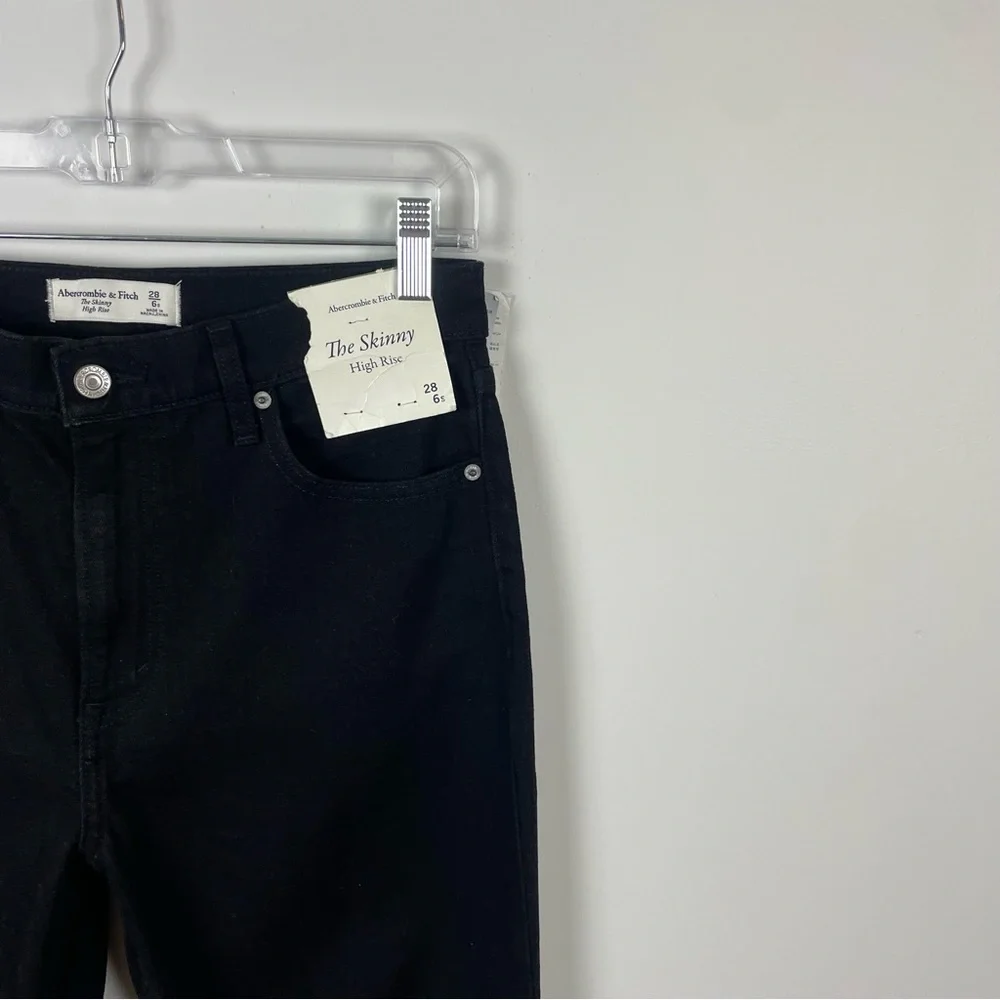 Abercrombie & Fitch The Skinny High Rise Black Size 28 Short - Picture 4 of 9